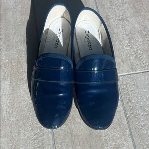 Repetto Glossy Dark Blue Loafers